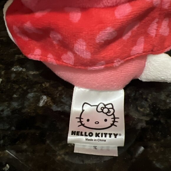 Hello Kitty Plush Stuffed Animal By Sanrio 2023 Pre-owned/ Glue On Bottom/ - Picture 5 of 10